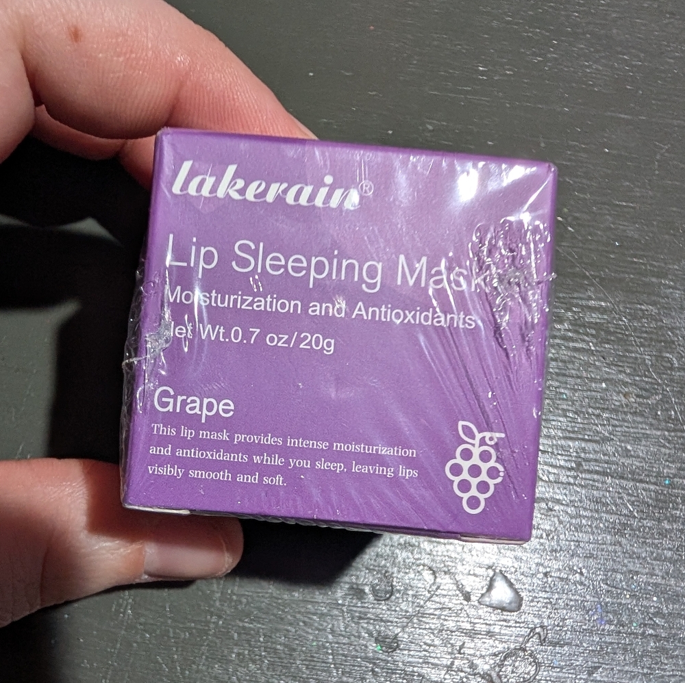 Lakerain Lip Sleeping Mask In Grape Scent 0.7 Oz New
